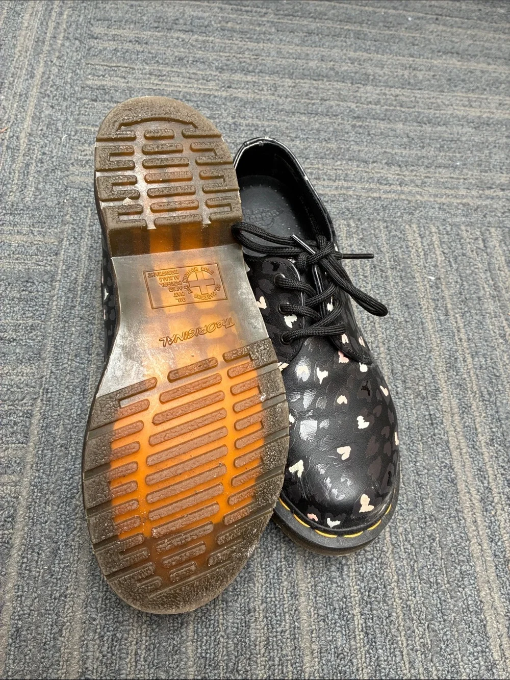 Dr martens heart cheetah print oxfords